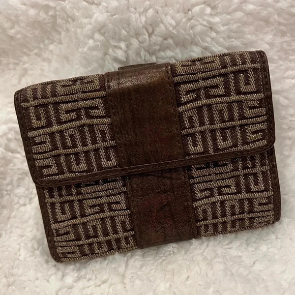 AS-IS Givenchy fabric wallet, leather interior - USED - Picture 2 of 7